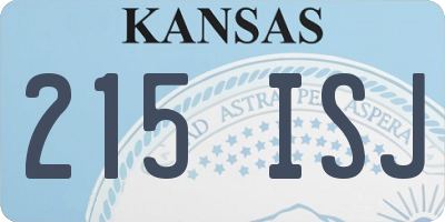KS license plate 215ISJ