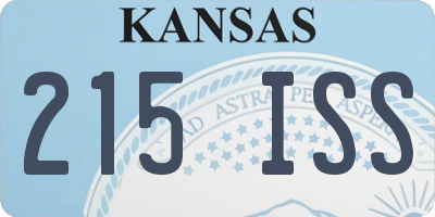 KS license plate 215ISS