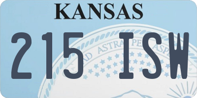KS license plate 215ISW