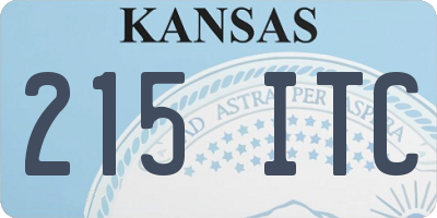 KS license plate 215ITC