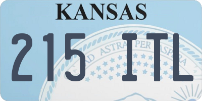 KS license plate 215ITL