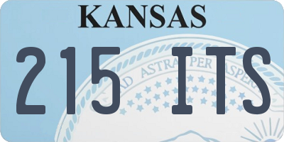 KS license plate 215ITS