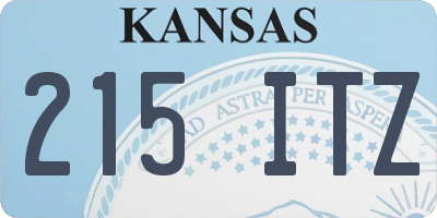 KS license plate 215ITZ