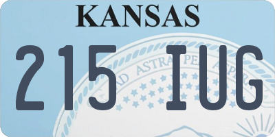 KS license plate 215IUG