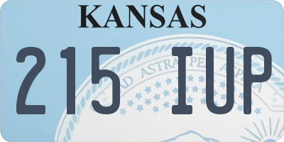 KS license plate 215IUP