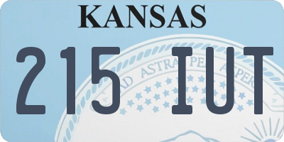 KS license plate 215IUT