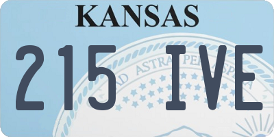 KS license plate 215IVE
