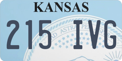 KS license plate 215IVG