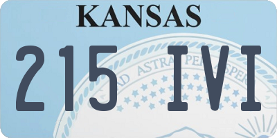 KS license plate 215IVI