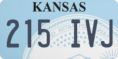 KS license plate 215IVJ