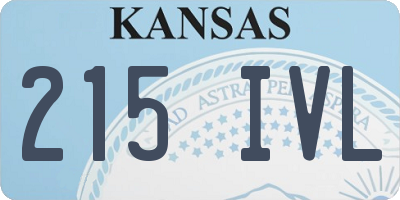KS license plate 215IVL