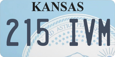 KS license plate 215IVM