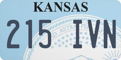 KS license plate 215IVN