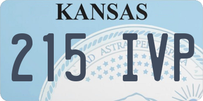 KS license plate 215IVP