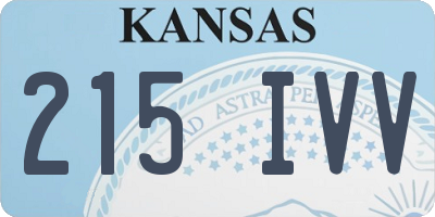 KS license plate 215IVV