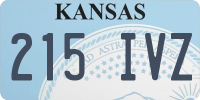 KS license plate 215IVZ