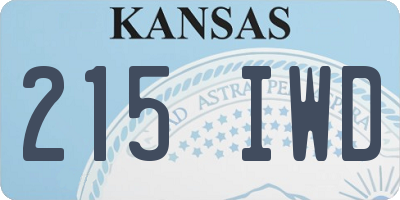 KS license plate 215IWD