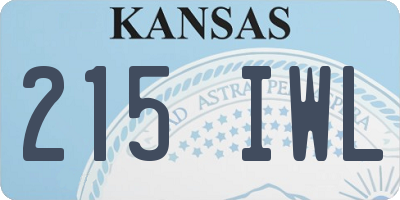 KS license plate 215IWL
