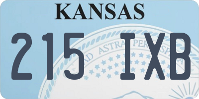 KS license plate 215IXB