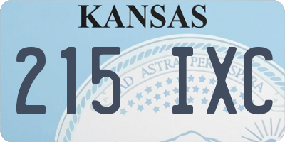 KS license plate 215IXC