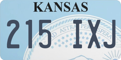 KS license plate 215IXJ