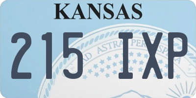 KS license plate 215IXP