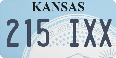 KS license plate 215IXX