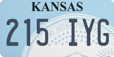 KS license plate 215IYG
