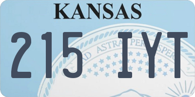 KS license plate 215IYT