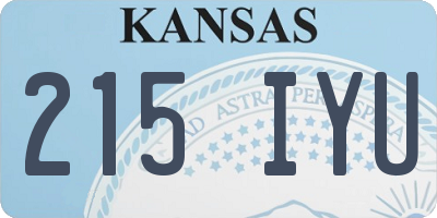KS license plate 215IYU