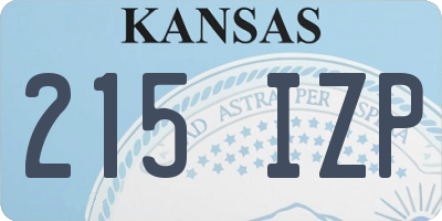 KS license plate 215IZP