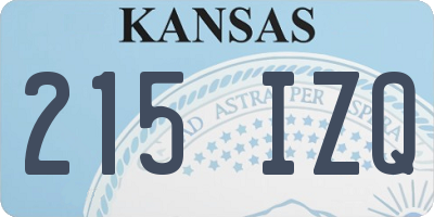 KS license plate 215IZQ
