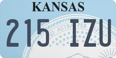 KS license plate 215IZU