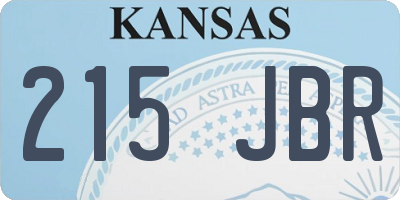 KS license plate 215JBR