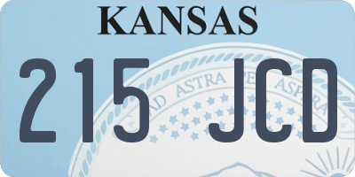 KS license plate 215JCD