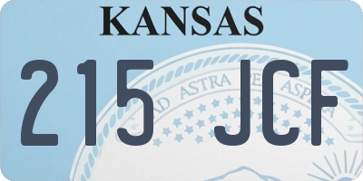 KS license plate 215JCF