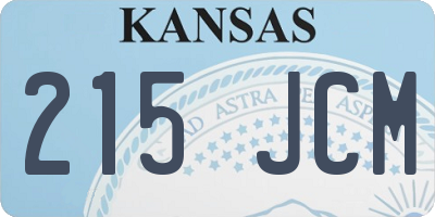 KS license plate 215JCM