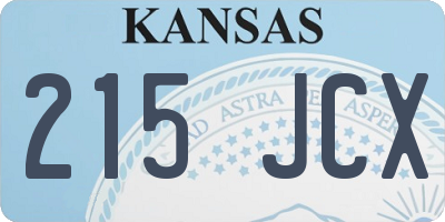 KS license plate 215JCX