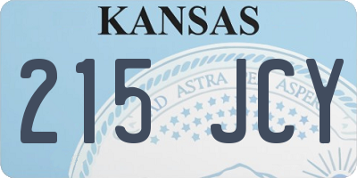 KS license plate 215JCY