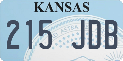 KS license plate 215JDB