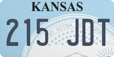 KS license plate 215JDT