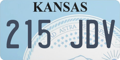 KS license plate 215JDV