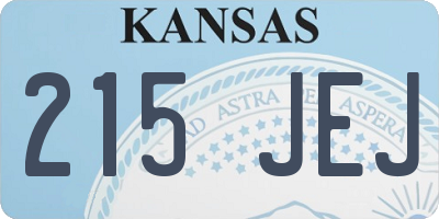 KS license plate 215JEJ