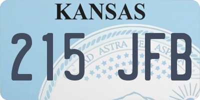 KS license plate 215JFB