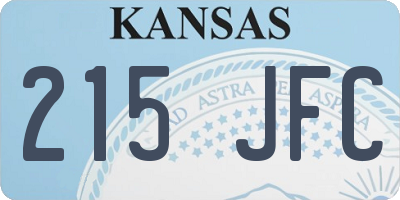 KS license plate 215JFC