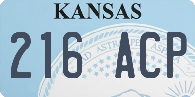 KS license plate 216ACP