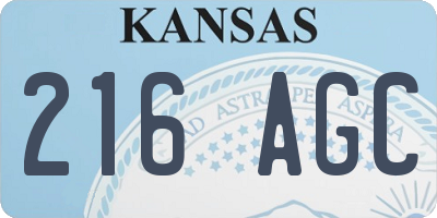 KS license plate 216AGC