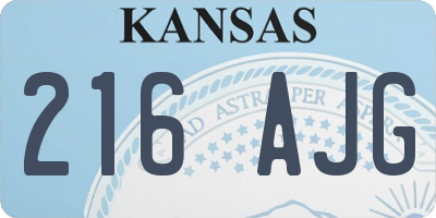 KS license plate 216AJG
