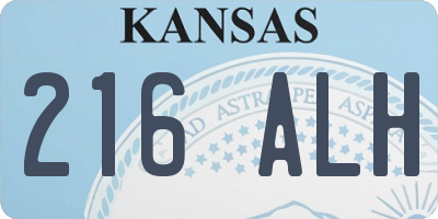 KS license plate 216ALH