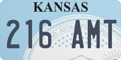 KS license plate 216AMT